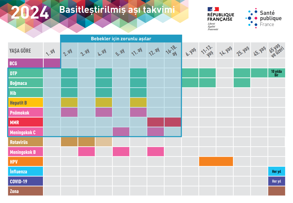 Carte postale des vaccinations 2024 - Turc